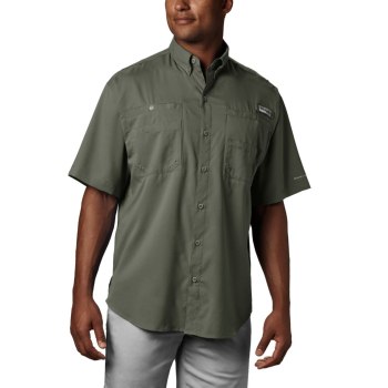 Columbia PFG Tamiami II Short Sleeve, Camisa Grises Verdes Para Hombre | 108729-DTA